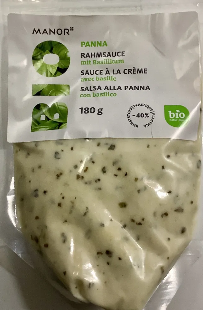 Bio Sauce à la crème, avec basilic