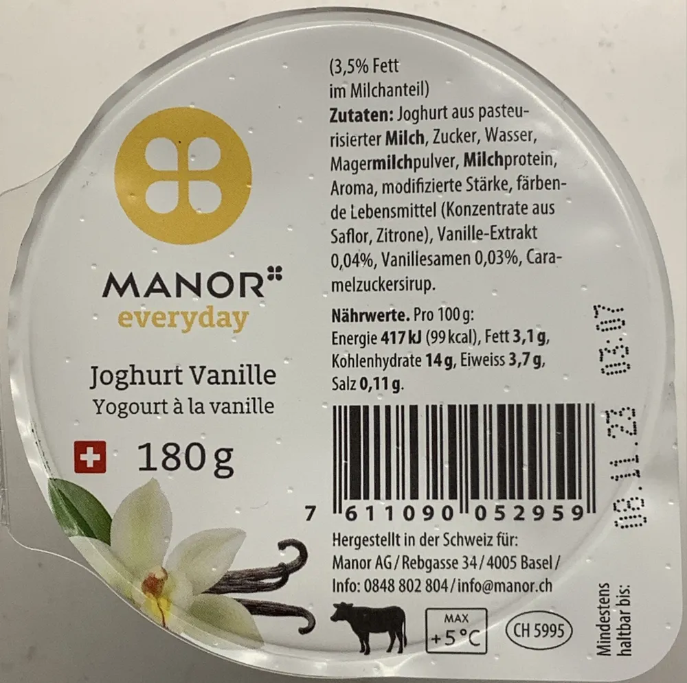 Yogourt à la vanille