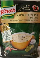 Soupe de pommes de terre auxi lardons
