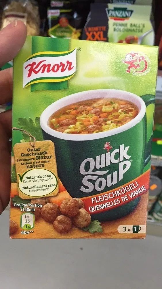 Quick Soup : Quennelles de Viande