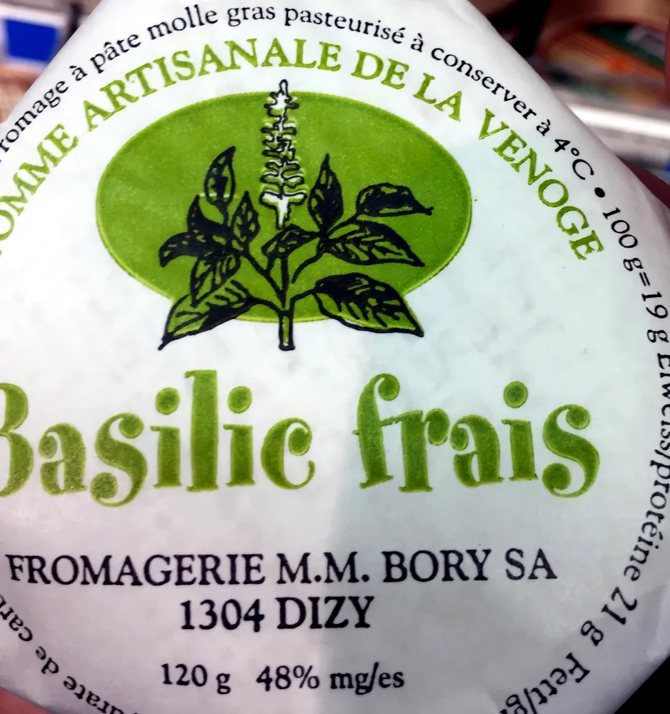 Tomme fouré au basilic