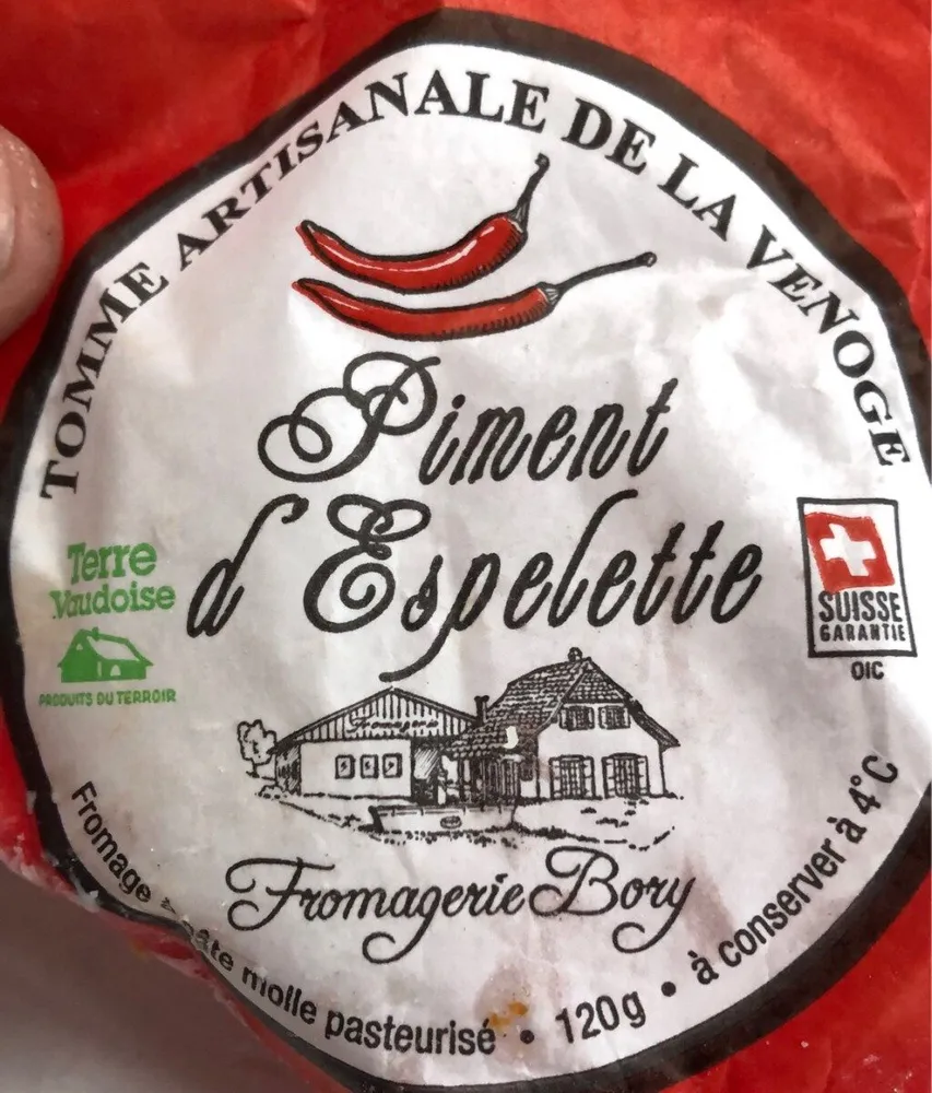 Tomme Artisanale de la Venoge Piment d'Espelette
