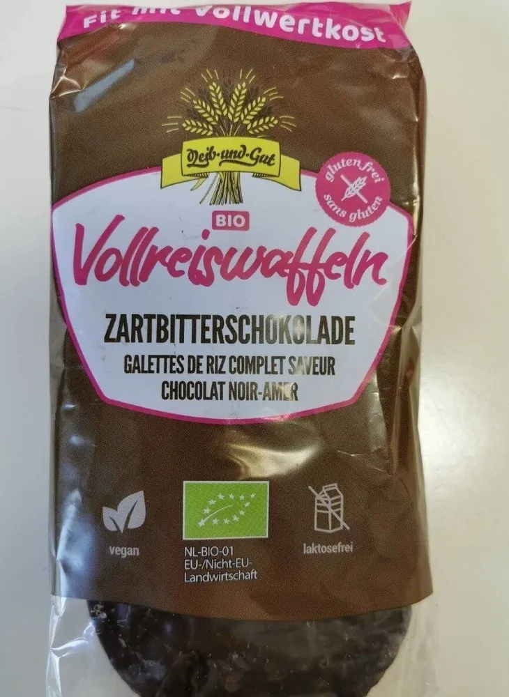 Galettes de riz complet saveur chocolat noir-amer