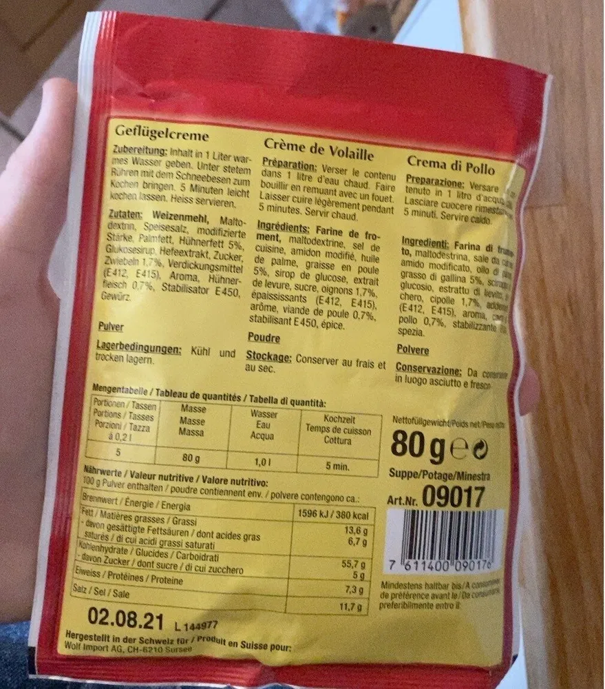 Crème de volaille