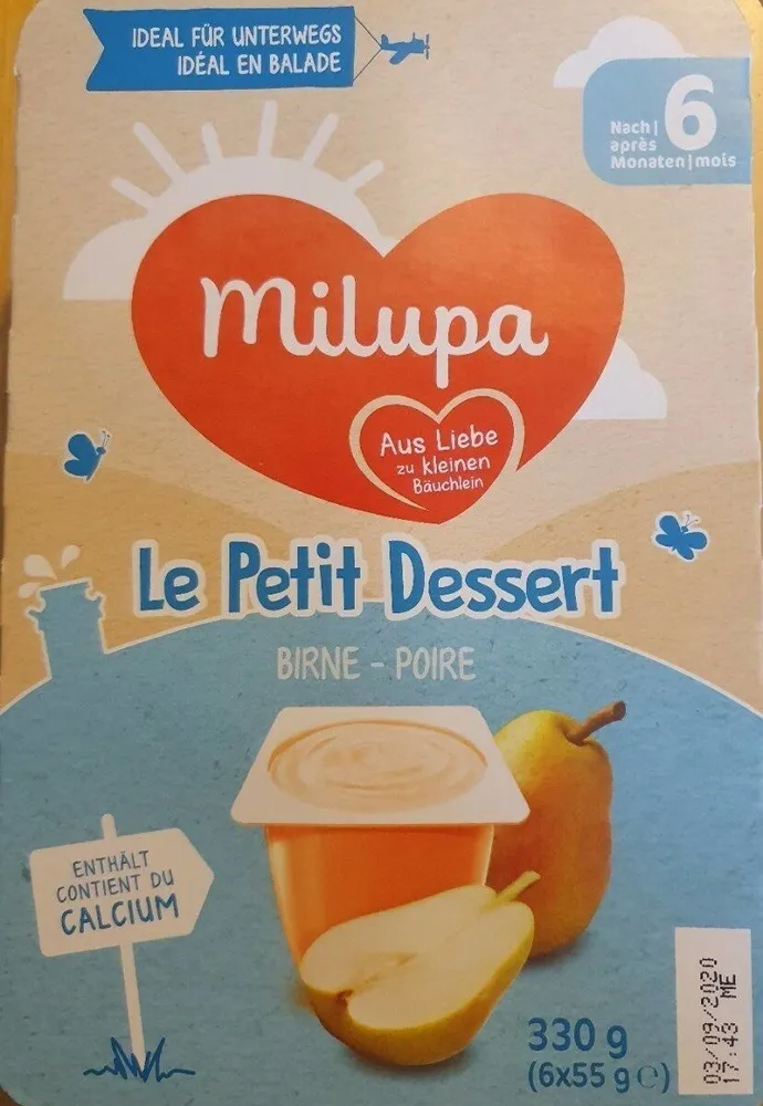 Milupa le Petit Dessert Birne 330g (6x55g)