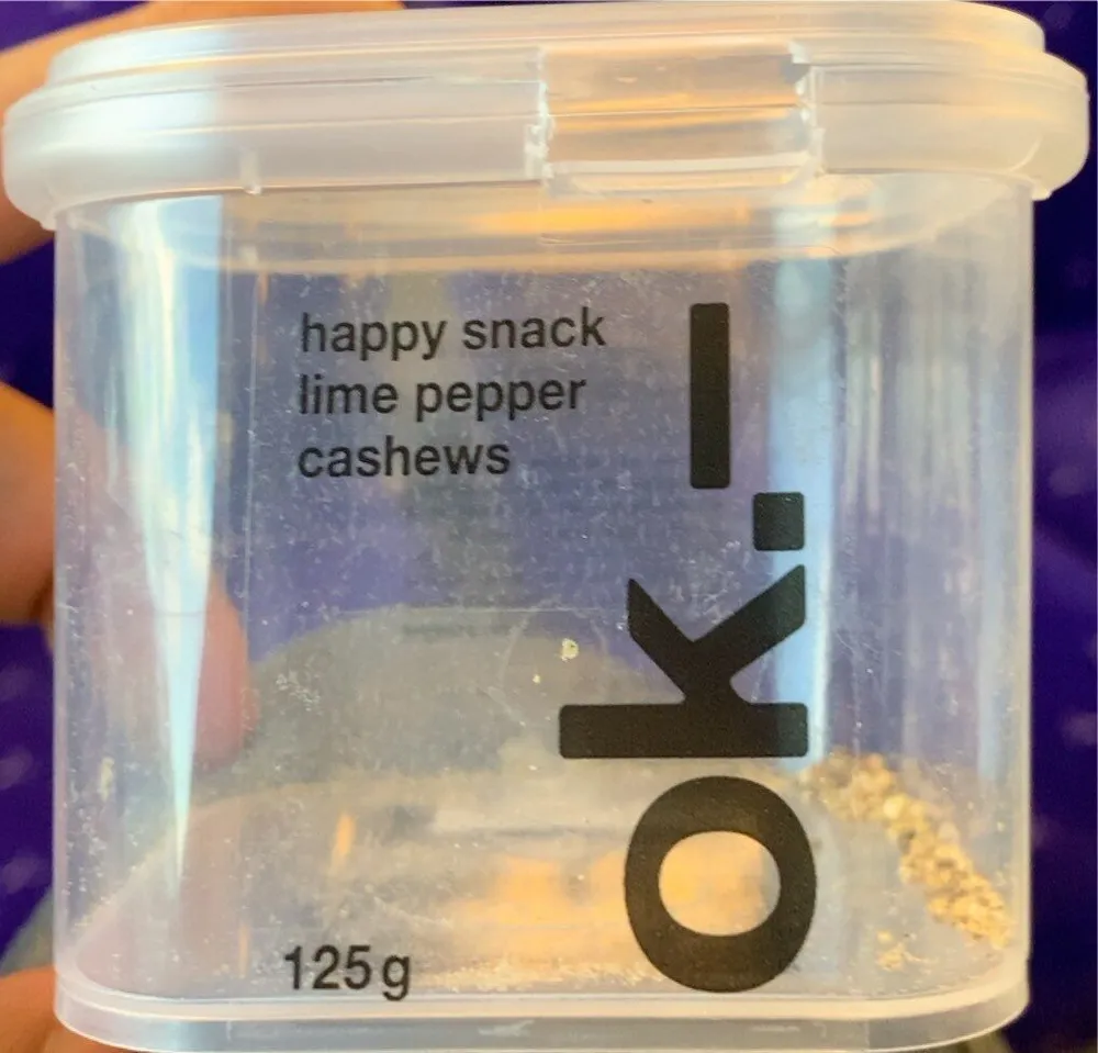 Happy snack lime pepper cashews