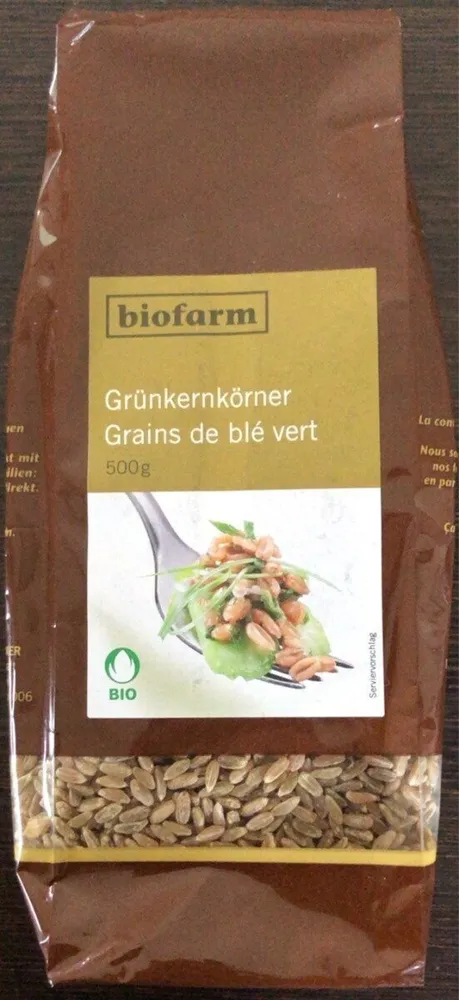 Grains blé vert