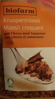 Muesli croquant  aux chocolats et amarant