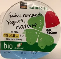 Yogourt nature de Suisse romande