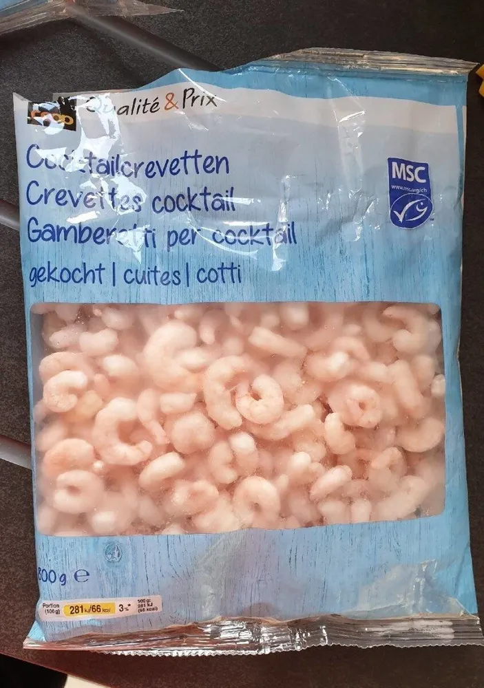 Crevettes cocktail cuites