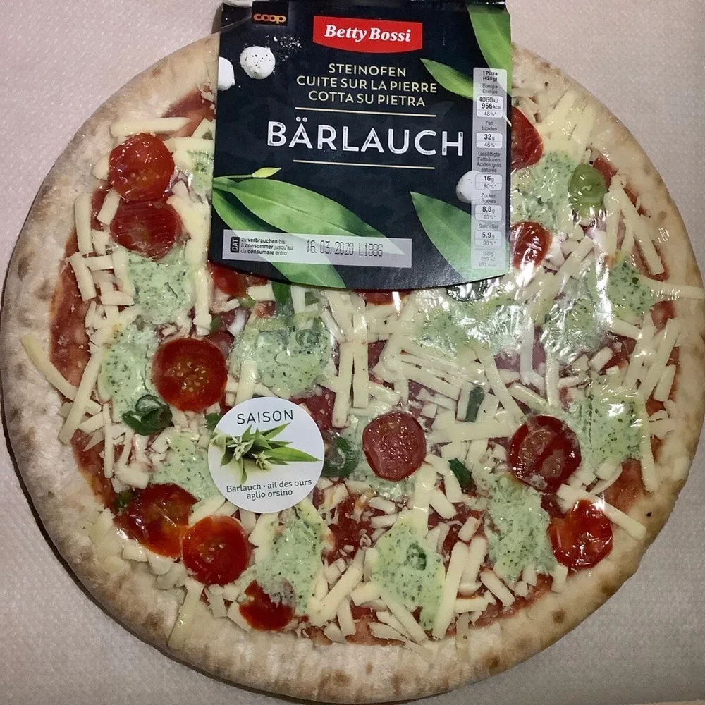 Pizza à l'ail des ours