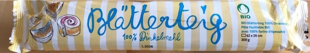 BIO Knospe Dinkelblätterteig