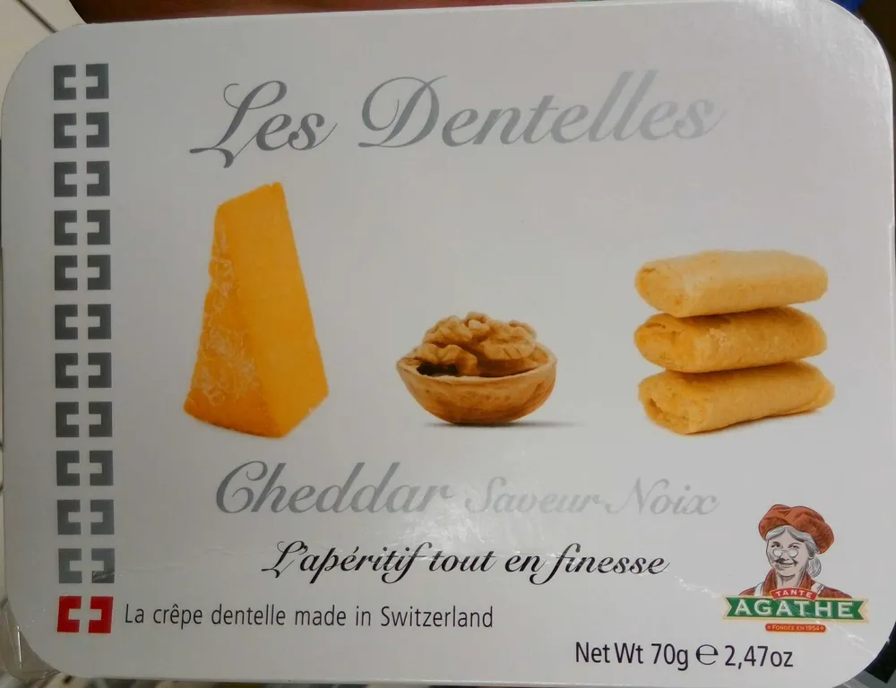 Les Dentelles Cheddar saveur noix
