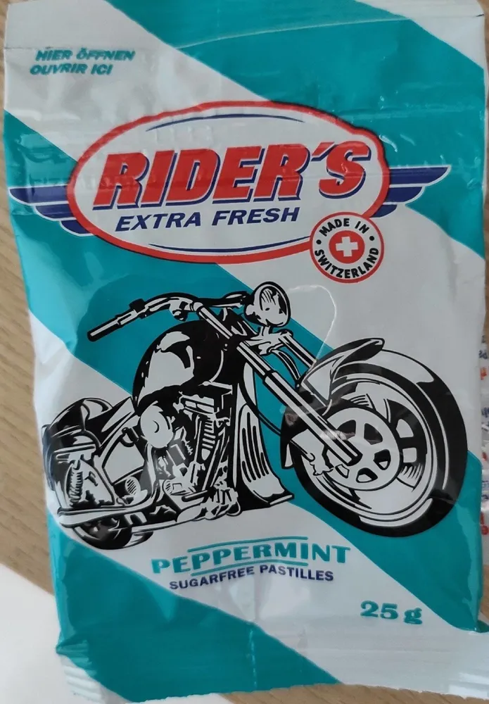 Rider's extra fresh peppermint