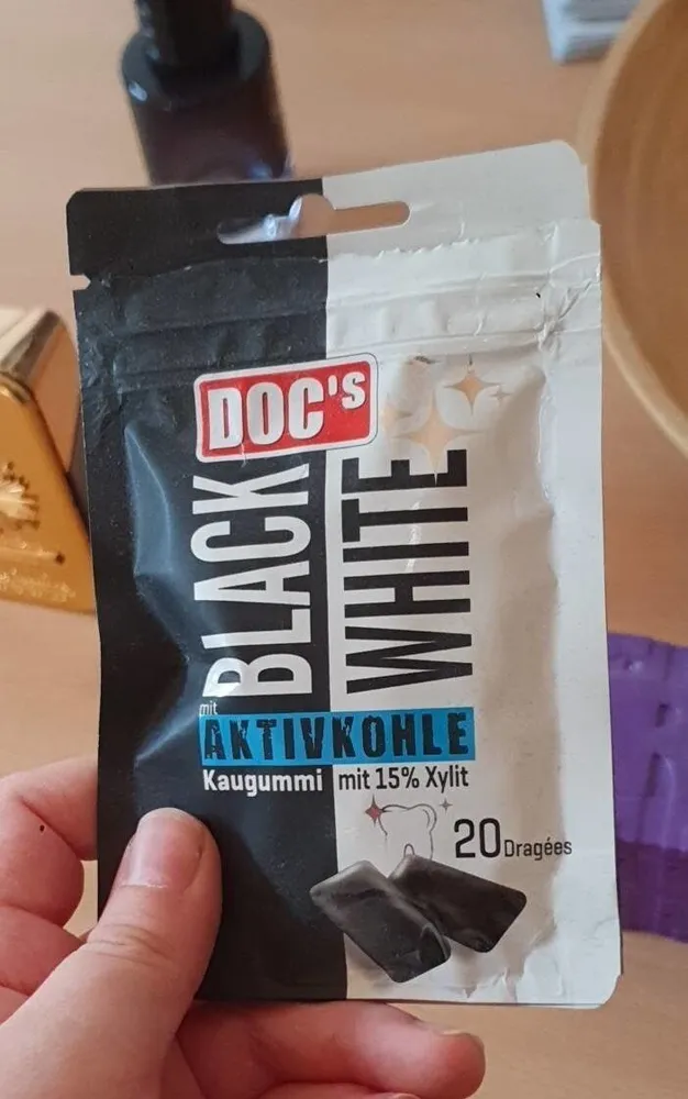 DOC's Black white aktive Kohle kaugummi