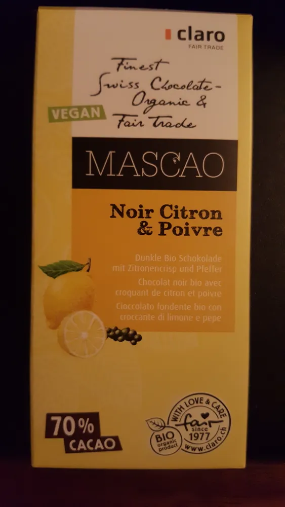 Mascao noir citron & poivre