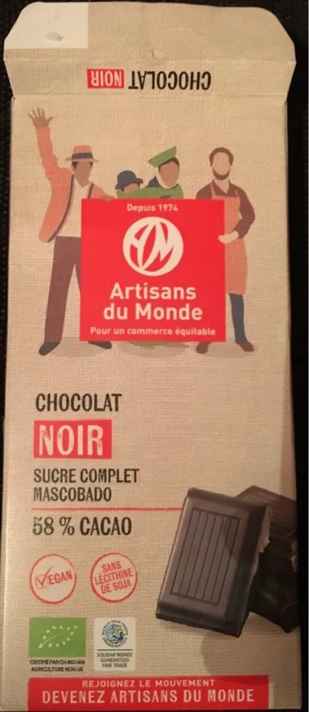 Chocolat noir sucre complet Mascobado
