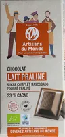 Chocolat au lait fourré praliné