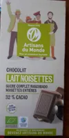 Chocolat au lait aux noiettes