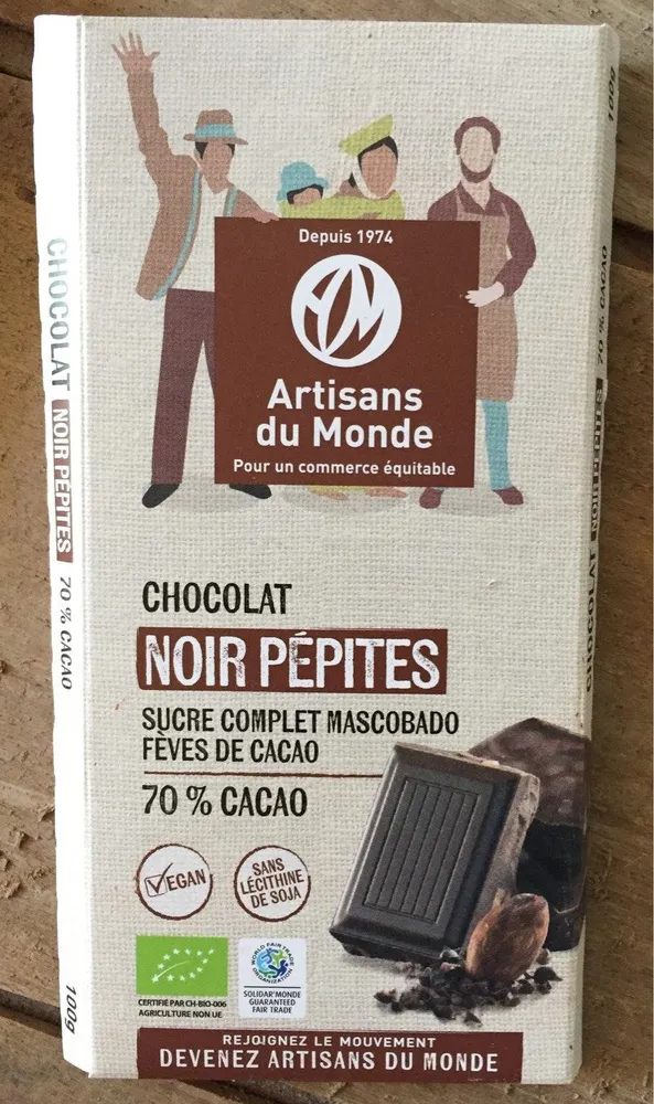 Chocolat noir pépites