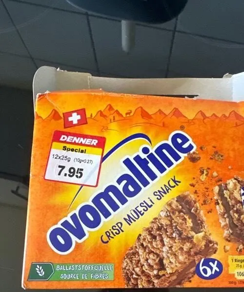 Ovomaltine crisp muesli snack