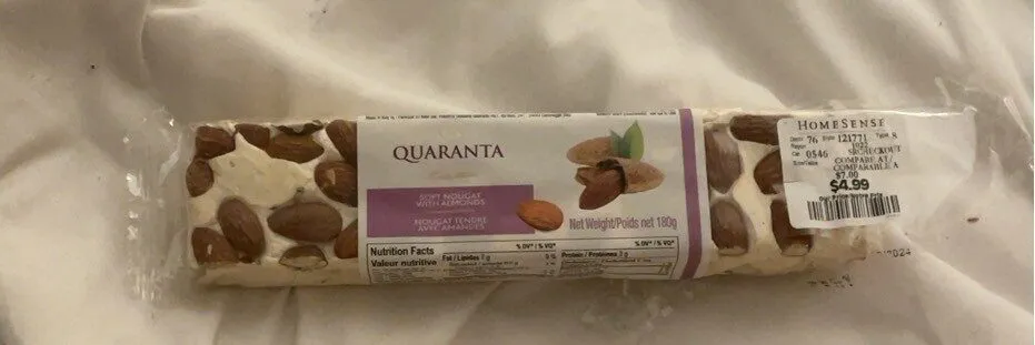Nougat tendre avec amandes