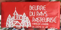 Beurre Du Pays Pasteurisé Fabriqué á Partir de Crème de Lait