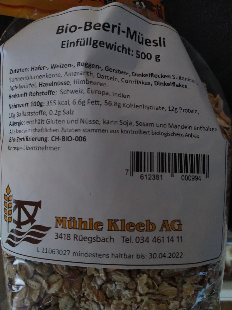 Bio-Beeri-Müesli
