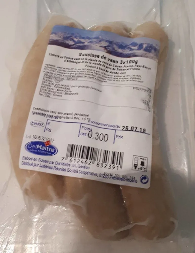 Saucisse de veau 3x 100gr