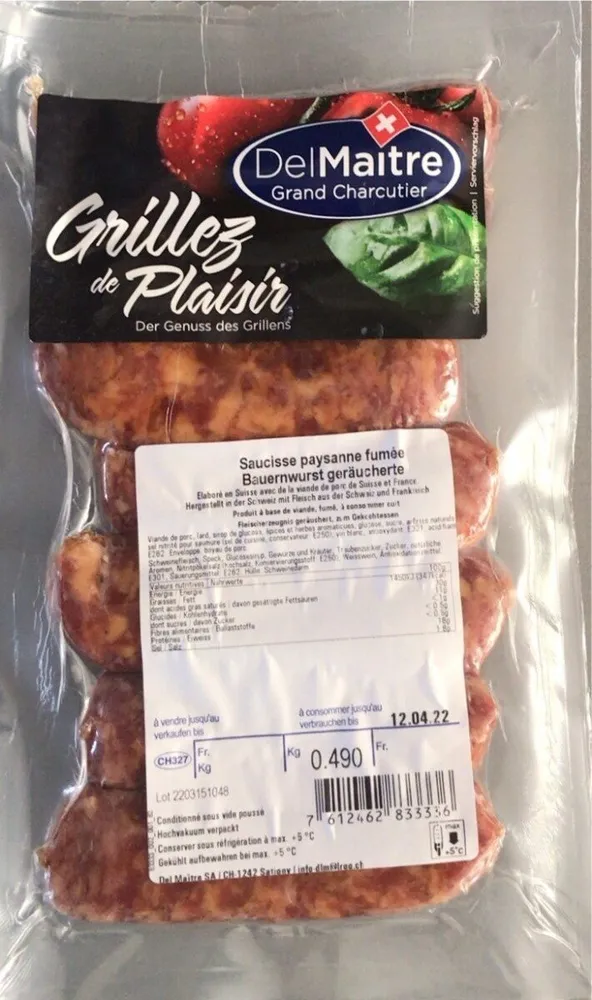 Saucisse paysanne fumée