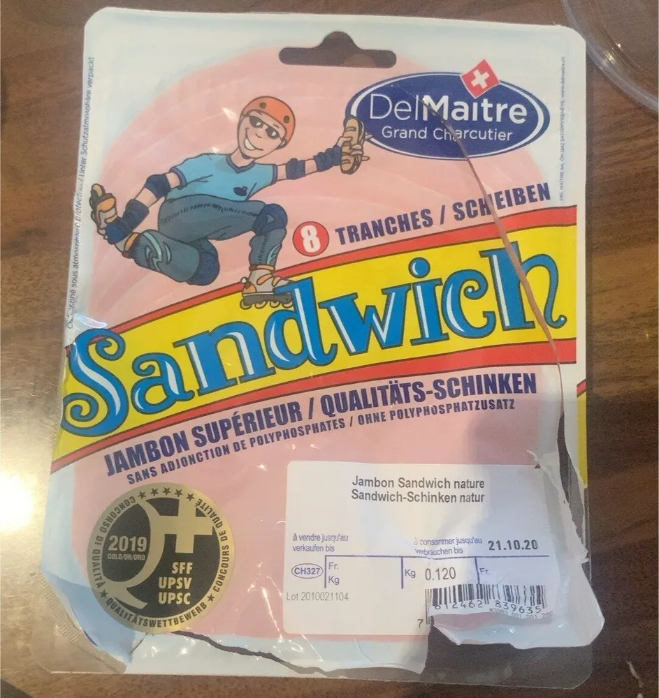 Jambon sandwich nature