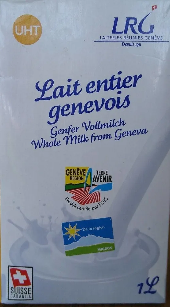 Lait entier genevois
