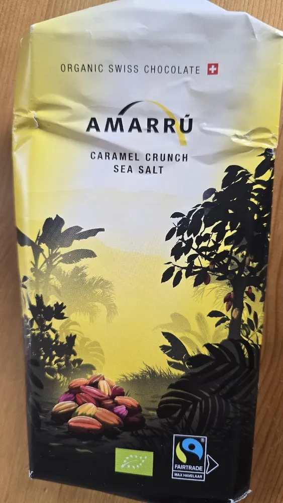 Chocolat noir aux éclats de caramel et sel de mer