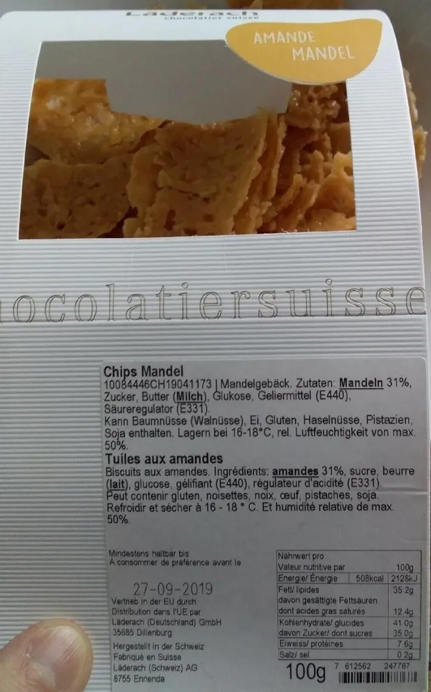 Tuile aux amandes