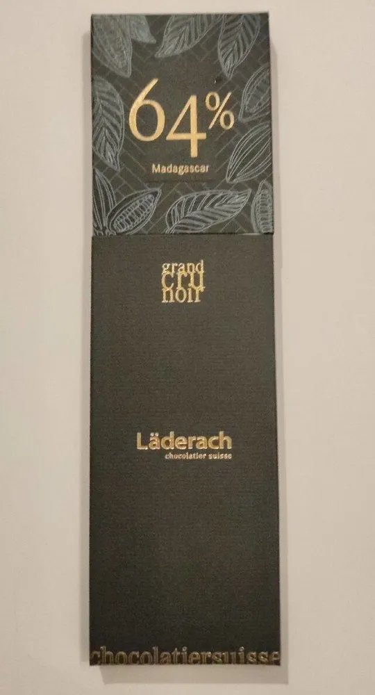 Läderach chocolatier suisse 64% Madagascar grand cru noir