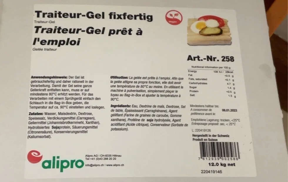 Traiteur Gel