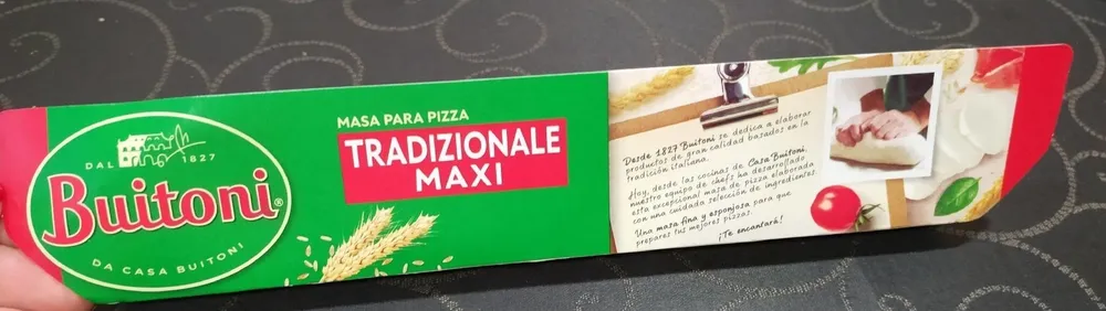 Tradizionale masa para pizza maxi rectangular