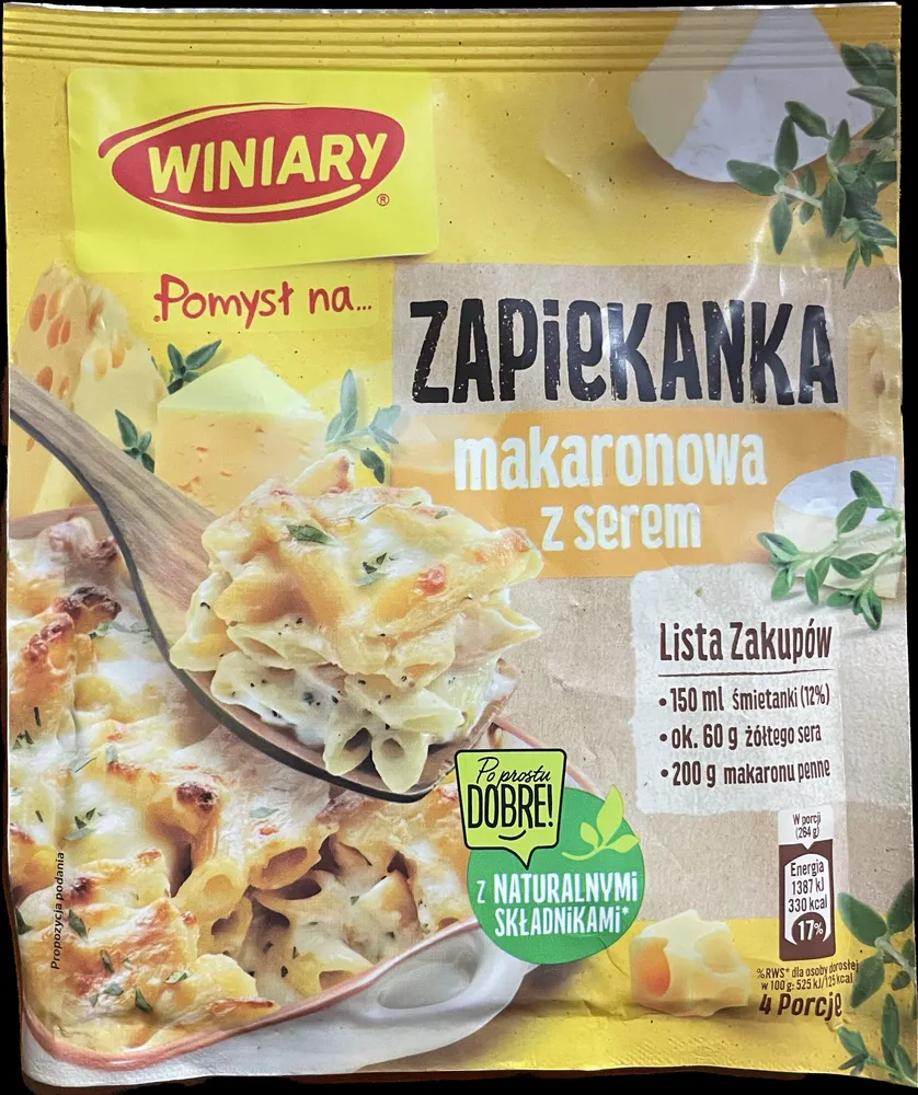 Zapiekanka makaronowa z serem