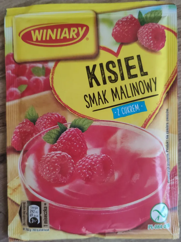 Kisiel smak malinowy z cukrem