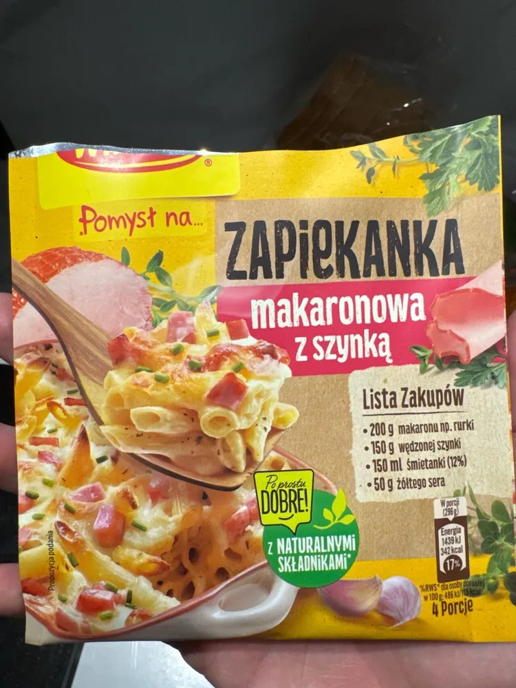Pomysł na... Zapiekankę makaronową z szynką