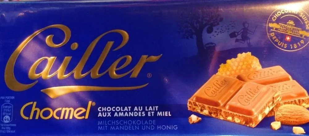 Chocolat au lait amandes et miel