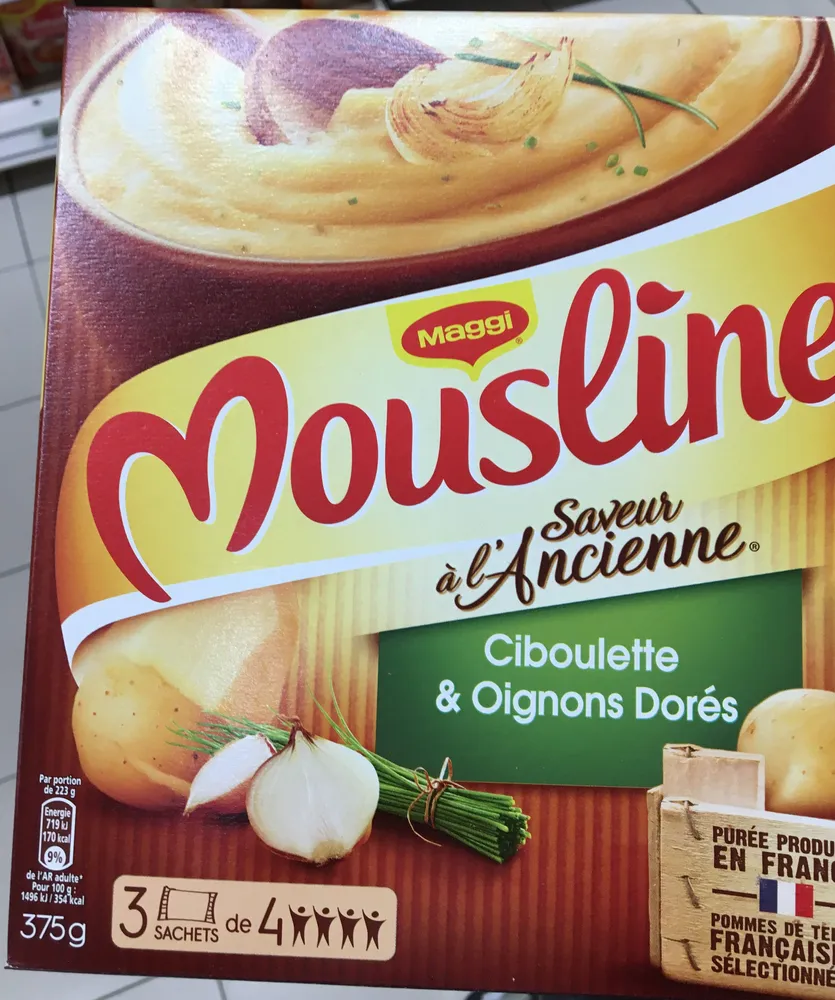 Mousline saveur à l'Ancienne Ciboulette & oignons dorés