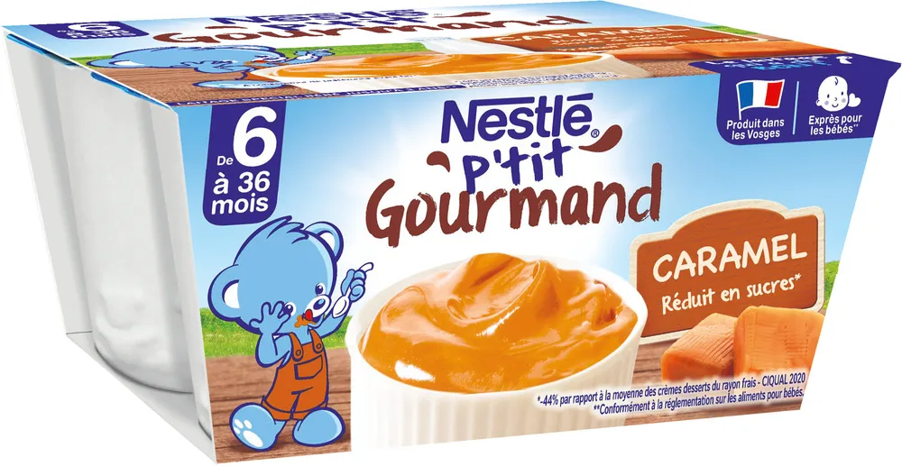 NESTLE P'TIT GOURMAND Caramel - 4 x 100g - Dès 6 mois