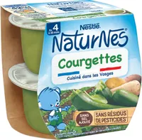 NESTLE NATURNES Petits Pots Bébé Courgettes -2x130g -Dès 4/6 mois