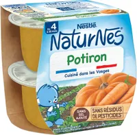 NESTLE NATURNES Petits Pots Bébé Potiron -2x130g -Dès 4/6 mois