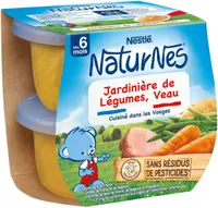 NESTLE NATURNES Jardinière de légumes Veau-2x200g-Dès 6 mois