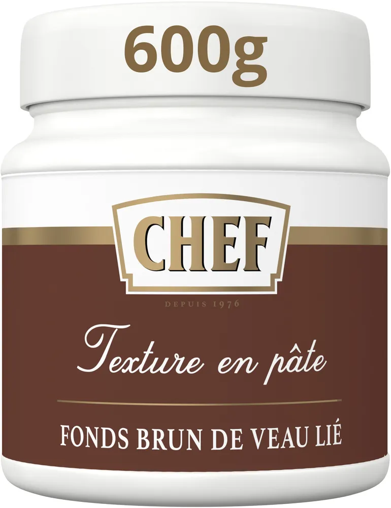 Fonds Brun de Veau Lié Premium CHEF Pot de 600 g pour 6 L à 12 L