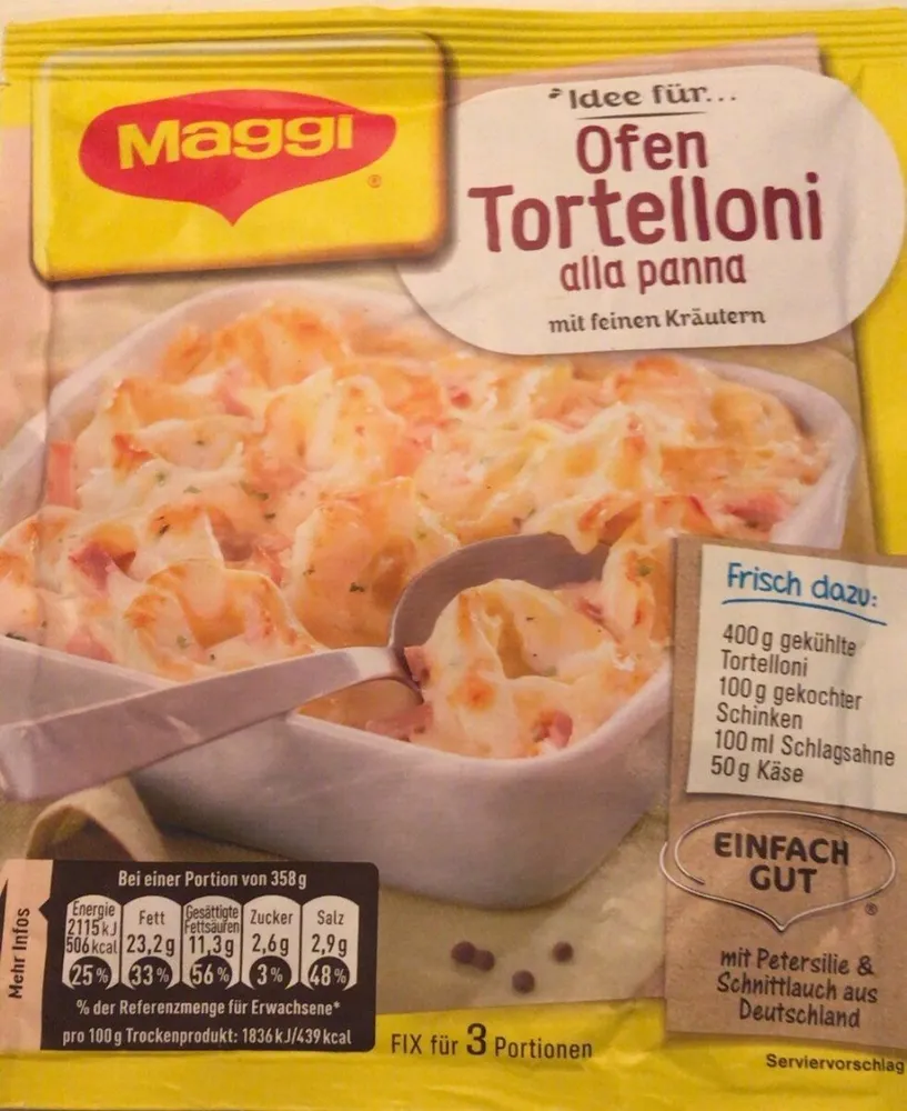 Fix - Ofen-Tortelloni alla Panna