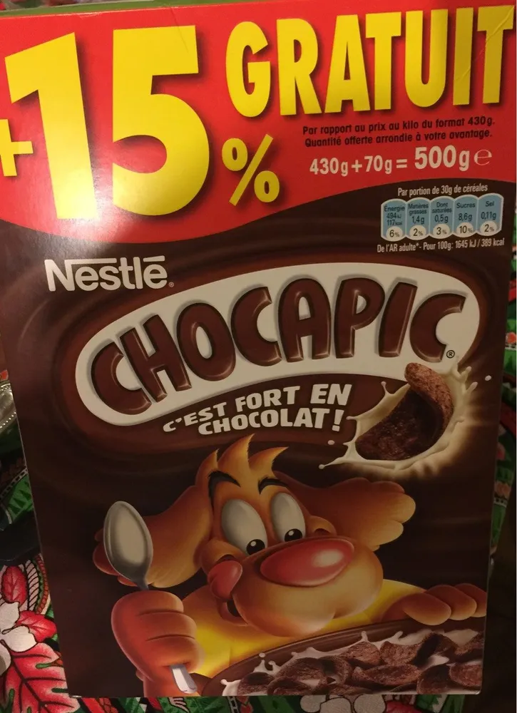Chocapic, 500 Grammes Dont 70 Gratuits, Marque Nestlé