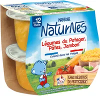 NATURNES Légumes du Potager, Pâtes, Jambon - Dès 12 mois